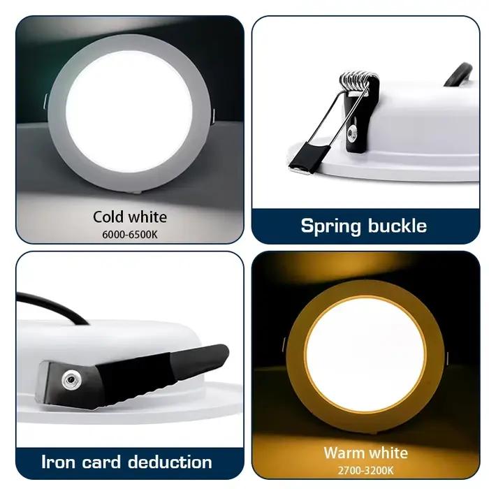 LED Downlight AC110V 220V Ultra-mince 5W 9W 12W 15W 18W DC12V 24V LED plafonnier encastré Downlights