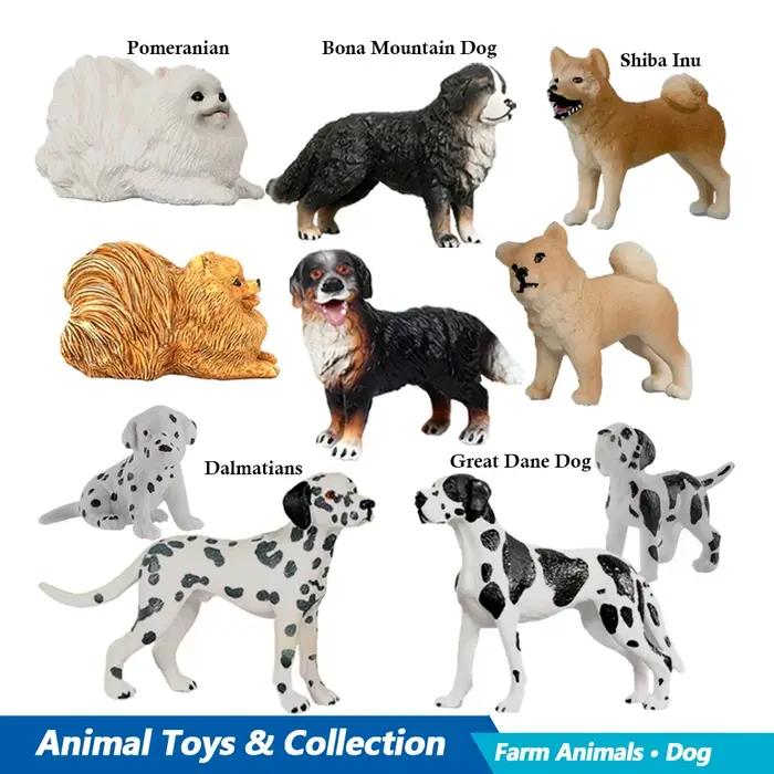 Figurines d'animaux UTOMY en PVC pour collection et décoration intérieure - Chiens divers - Idéal pour Noël, anniversaires et cadeaux d'années-bonnes