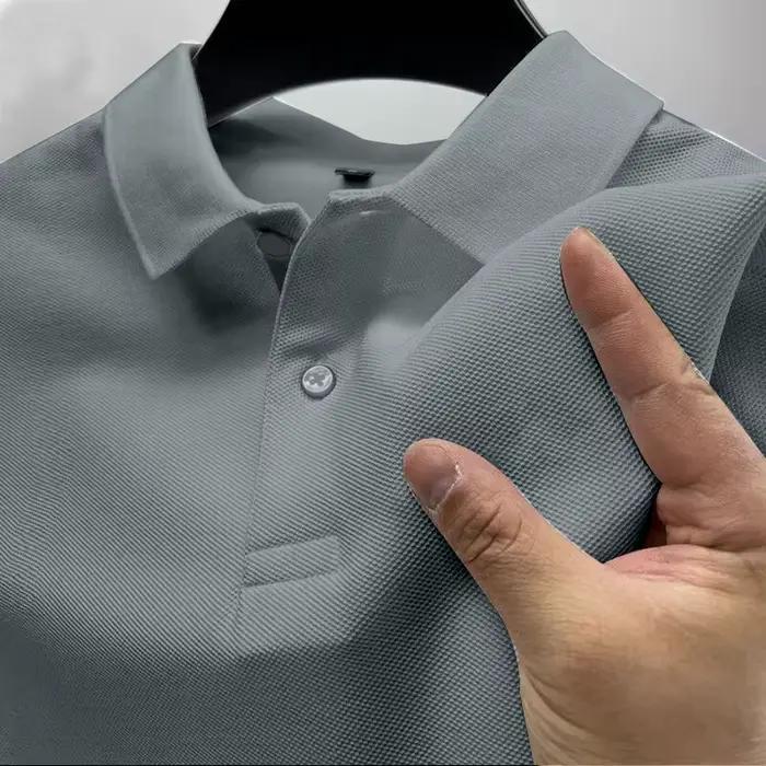 Polo d'été décontracté et respirant pour hommes, confortable, couleur unie, TShirt à manches courtes de haute qualité, offre spéciale, 2025