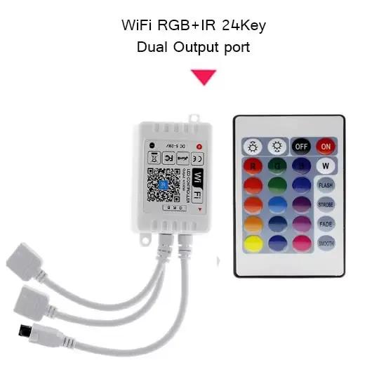 Bande LED WIFI RGB RGBW 12V 24V, contrôleur Android IOS, application Bluetooth, contrôle IR magique