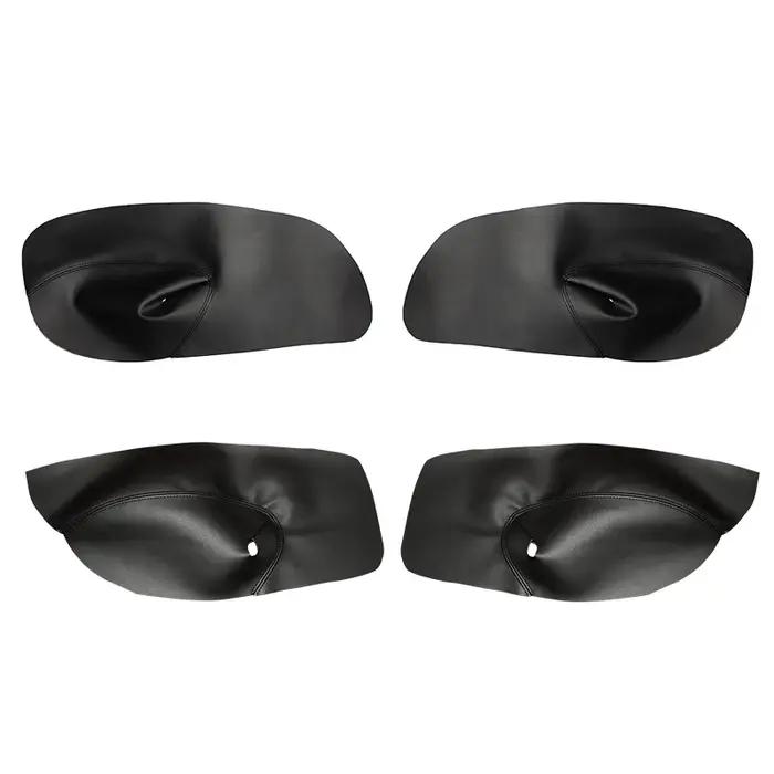 4 pièces 2/3/4 portes intérieur de voiture en cuir microfibre poignée de porte intérieure panneau co