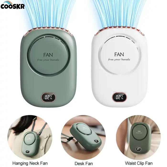 Mini ventilateur Portable à Clip de taille, Rechargeable, suspendu au cou, pour Camping en plein air