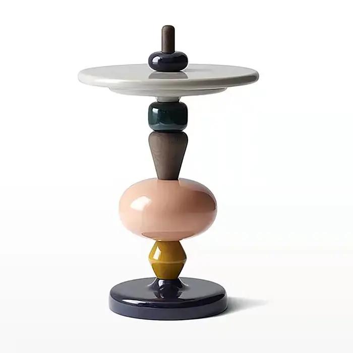  Table d'appoint scandinave, bureau de vie d'accent coloré, armoire de chevet créative, table d'app