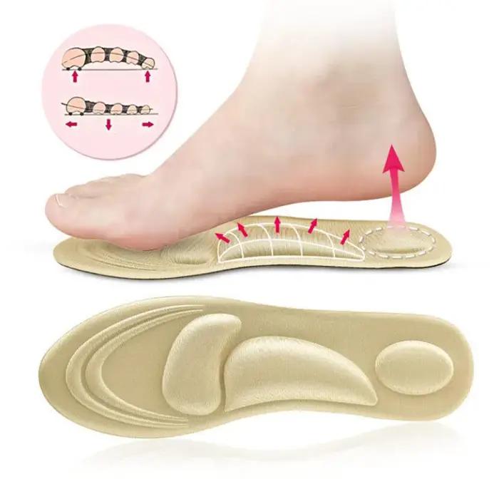 Semelles intérieures FootMaster 4D en mousse à mémoire de forme pour fasciite plantaire, semelles intérieures pour baskets, semelles intérieures de sport amortissantes pour hommes et femmes occasions quotidiennes cadeau spécial