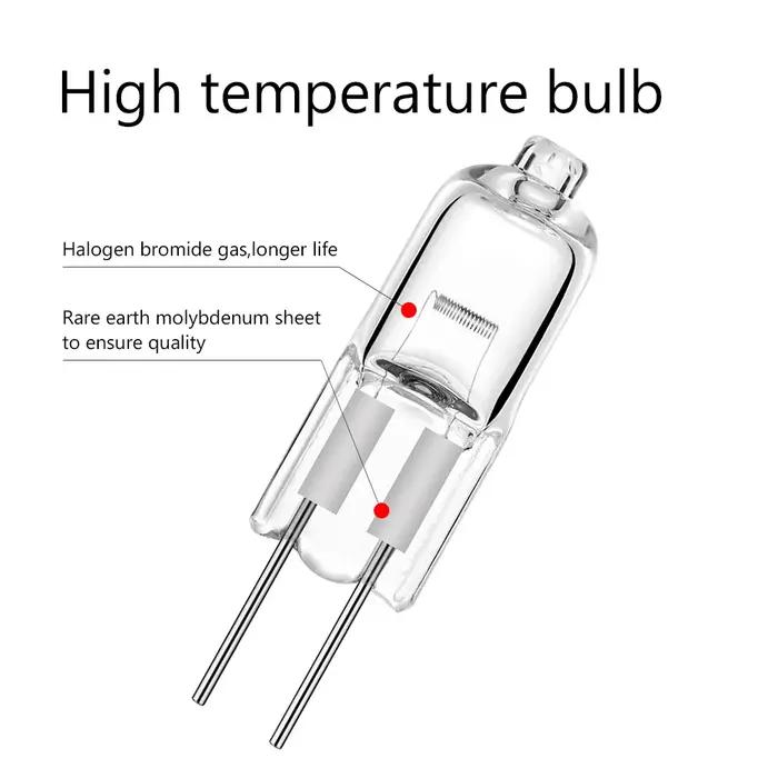 Ampoule halogène G4, lampe en cristal, blanc chaud, perles, 5W, 10W, 20W, 35W, 50W, 12V, 10 pièces