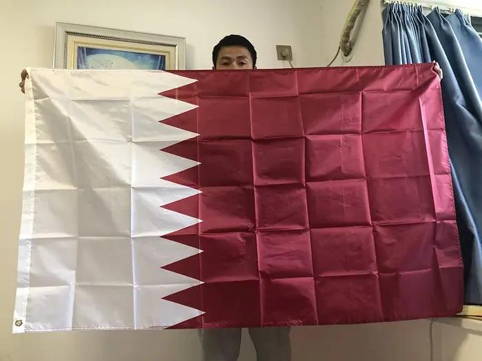 Drapeau du Qatar SKY F LAG, livraison gratuite, 90x150cm, polyester, drapeau qatari à suspendre, déc