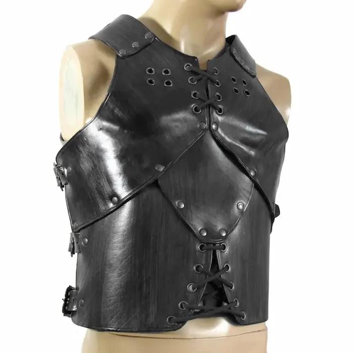 Gladiateur romain grec ancien médiéval en cuir PU Cuirass guerrier Viking poitrine épaule armure LARP Costume Steampunk plastron