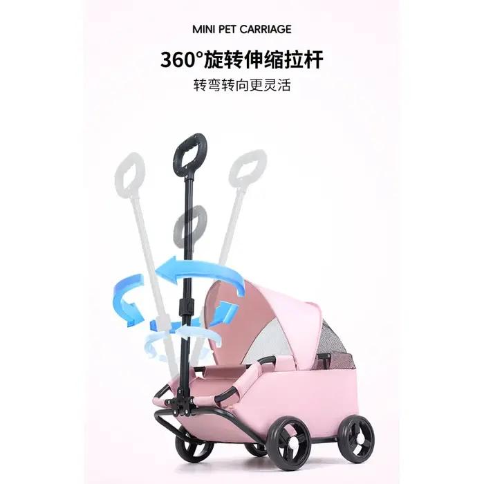 Poussette pour petits animaux de compagnie, chiens, chats, ours en peluche, activités de plein air, légère et pliable, accessoires de voiture