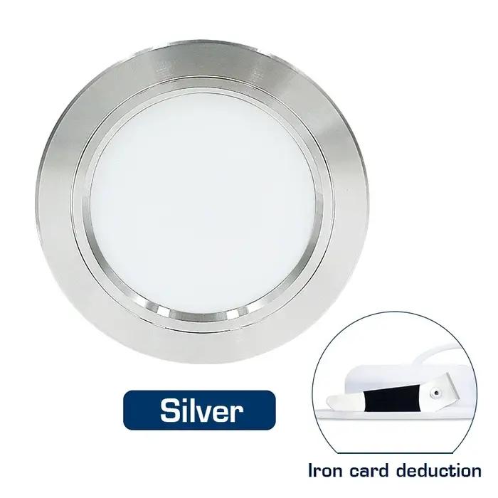 LED Downlight AC110V 220V Ultra-mince 5W 9W 12W 15W 18W DC12V 24V LED plafonnier encastré Downlights rond panneau lumine