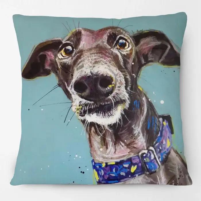 Housses de coussin décoratives avec motifs de chiens (Greyhound