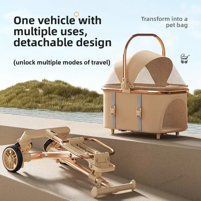 Nouvelle poussette pour animaux de compagnie séparable