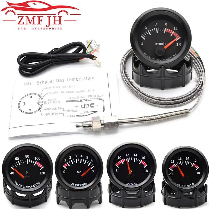Jauge de gaz d'échappement universelle, 52mm, 2 ", 300 ~ 1300 Celsius, 12V, jauge de température ext
