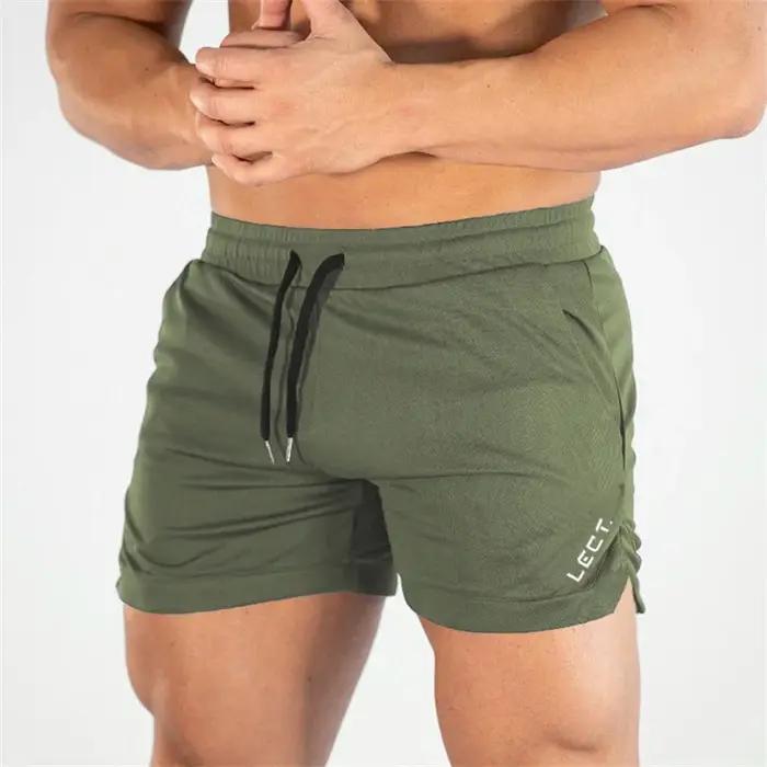 Nouveau short de fitness de course homme vêtements de sport d'été entraînement maille respirante pantalon de plage rapide gymnastique mince