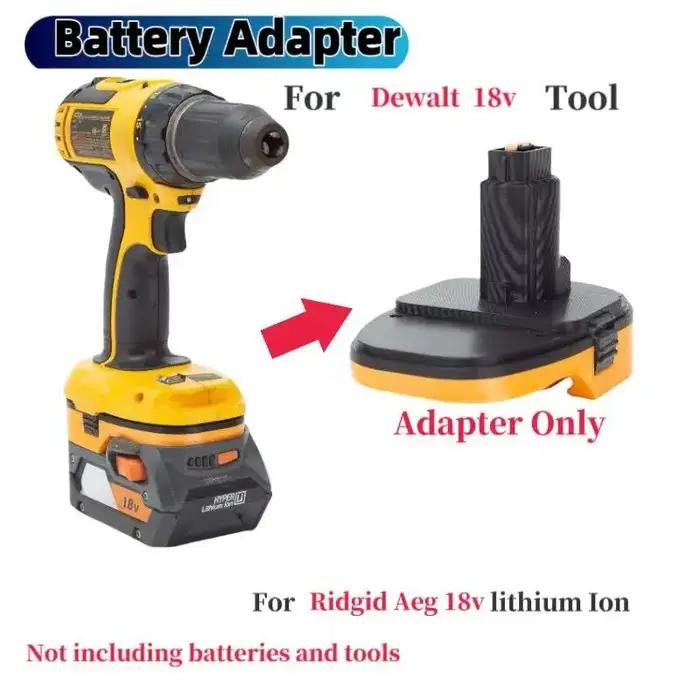 Adaptateur de batterie pour convertir les outils Ridgid AEG 18V Lithium en outils Dewalt 18V 20V (ou