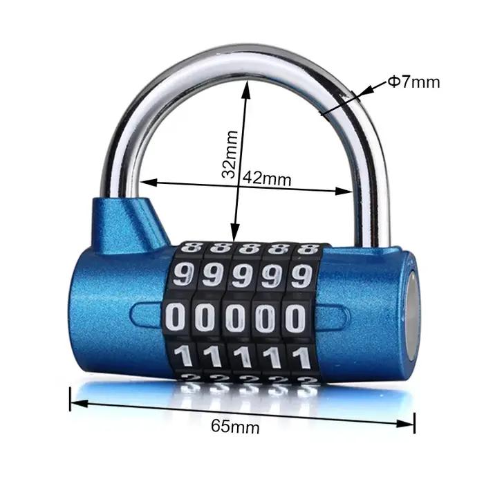 Combinasion xmshxltd à 4,5 chiffres sécurisée, cadenas à clé, alliage de zinc, certifiée CE, pour voyages et sécurisation d'outils et espaces de rangement, offerte en plusieurs couleurs élégantes