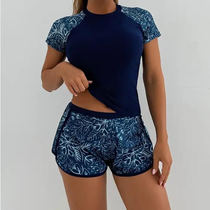 Nouvel ensemble de maillots de bain séparés imprimés Tankini pour femme, vêtements de sport de plage