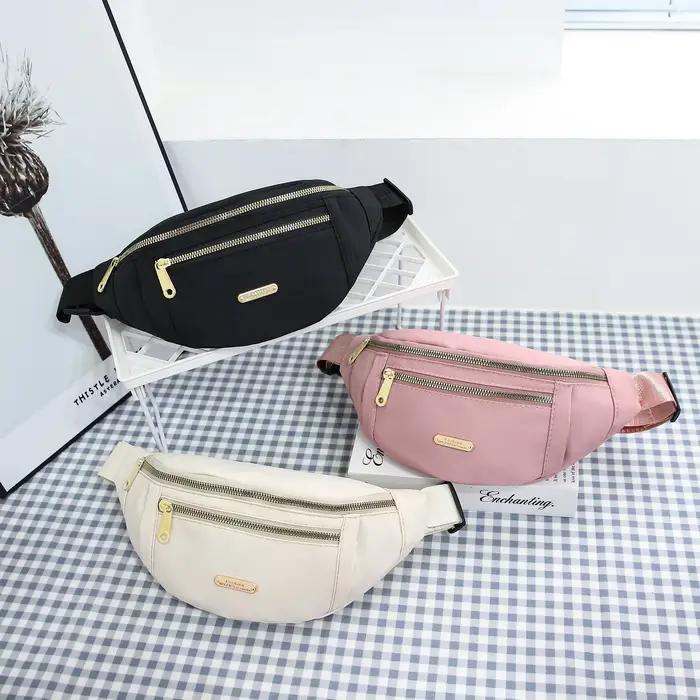 Sac de taille de sport pour femmes en nylon, oreiller, bandoulière ajustable pour activités en plein air et mode occasionnels