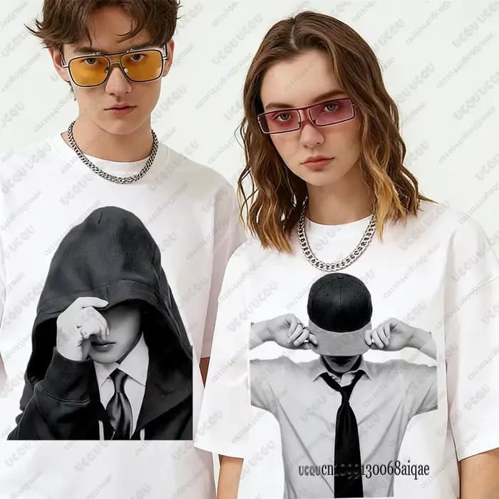 T-shirts imprimés Polera Manga Corta du célèbre chanteur K-pop pour femmes, T-shirts du concert de t