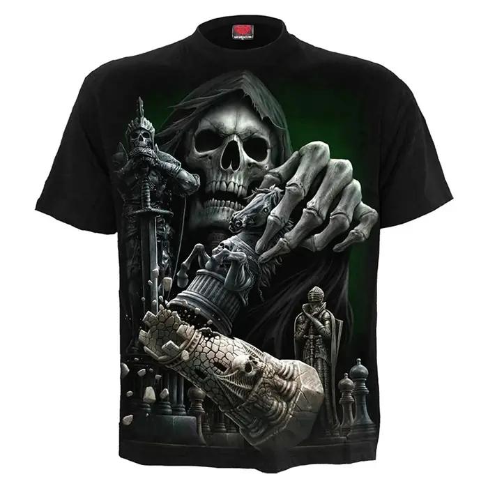 Crâne 3D T-shirt pour hommes mode Hip Hop col rond chemise à manches courtes Harajuku hommes T-shirt