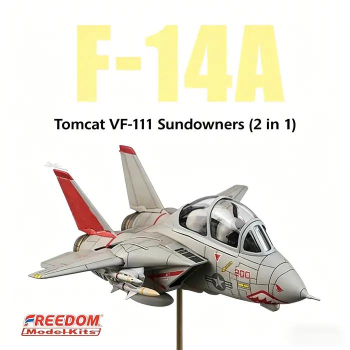 Kits de construction de modèles Freedom F162061 version Q F-14 A VF-111 Fighter