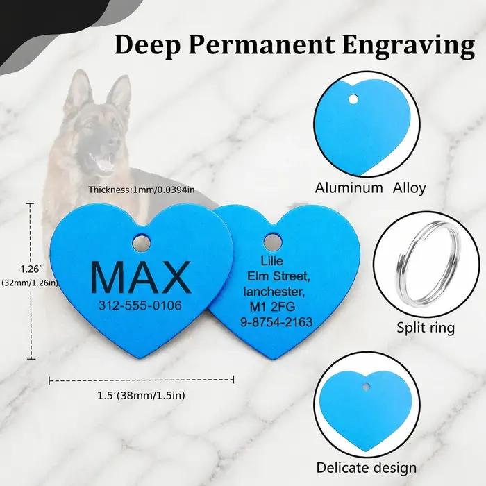【Personnalisé】Plaque d'identification pour chien gravée sur mesure