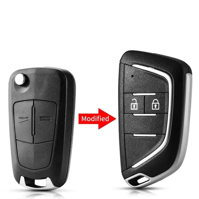 KEYYOU – coque de clé télécommande de voiture à rabat modifiée