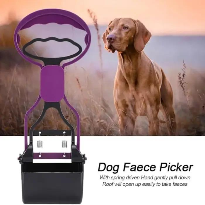Ramasse-crottes pliable à long manche pour chien