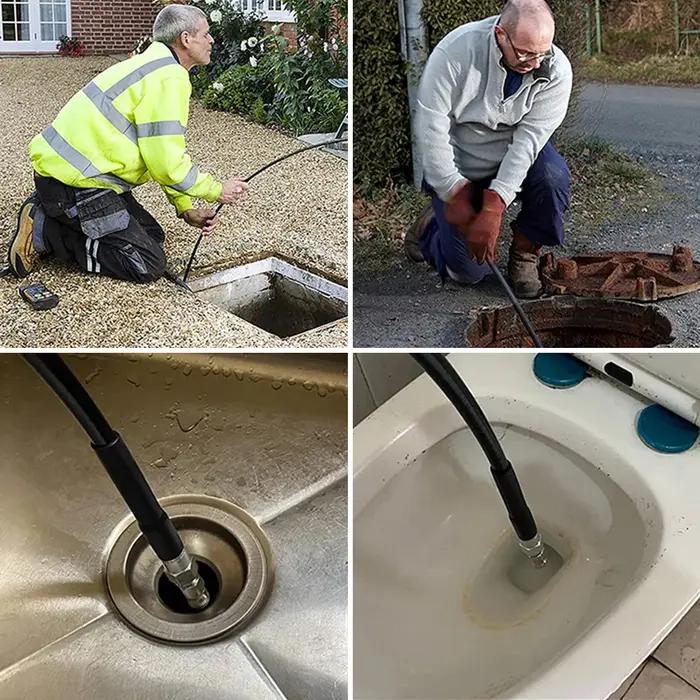 Tuyau de nettoyage d'eau de vidange d'égout de 20m, blocage des tuyaux d'égout, buse de cordon de tu