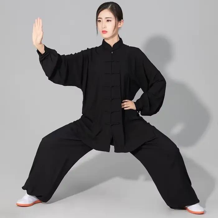 Uniforme chinois Tai Chi en coton, vêtements Wushu Kung Fu pour enfants et adultes, costume Wing Chu