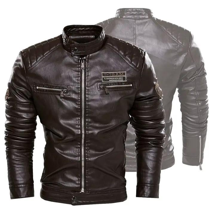 Veste de moto en cuir OupilLeather pour hommes