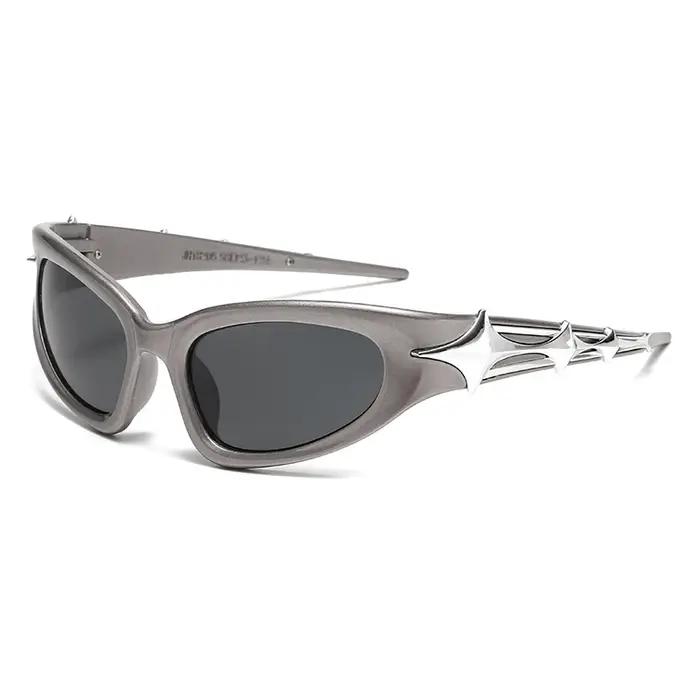 Lunettes de soleil vintage Y2K punk sport luxe pour hommes et femmes - Marque designer UV400 chasse
