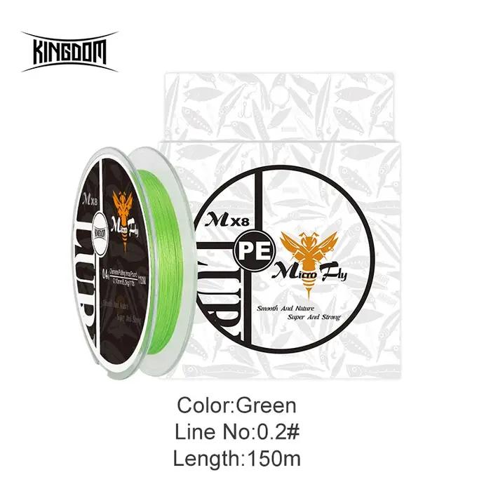 Kingdom Micro Fly THINNER lignes de pêche 100m 4 brins tressés PE japon Monofilament ensemble ligne de Leader pour fil