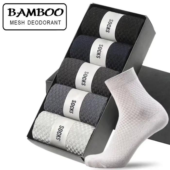 5 paires chaussettes chasse homme fibre bambou confort compression respirantes automne printemps
