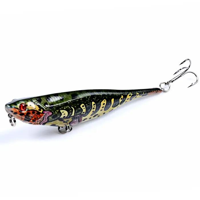 Crankbaits leurres de pêche mer Top marcheurs chien Surface flottant Wobblers pour la traîne brochet