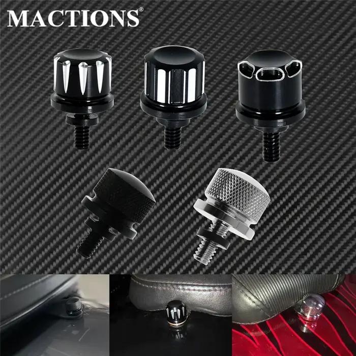 Vis de languette de boulon de siège de moto noir/Chrome, pour Harley Touring Road King Street Glide