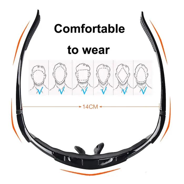 Lunettes de soleil polarisées pour cyclisme, ensemble de 5 lentilles, sport de plein air, pour homme