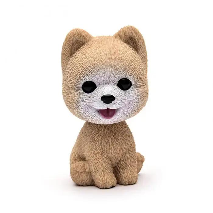 Husky – ours en peluche poméranienne de 9cm, ornements de chien à secouer la tête, décoration mignon