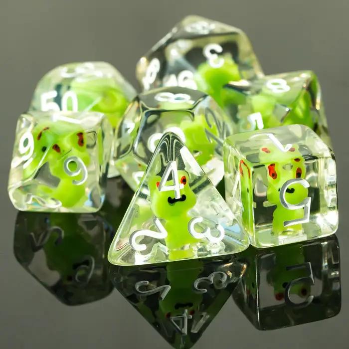 Cusdie animaux mignons DnD dés résine D4 D6 D8 D10 D % D12 D20 jeu de dés polyédriques pour D & D Pathfinder jeu de rôle Table jeux de société