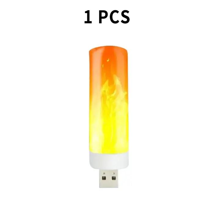 USB LED flamme lumière dynamique effet