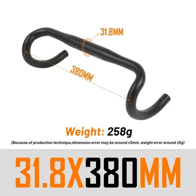 Guidon de Route en Aluminium 7075 Barre Courbée avec Largeur Variable 300 à 400mm Occasions Spéciales pour Cyclistes Amateurs et Experts