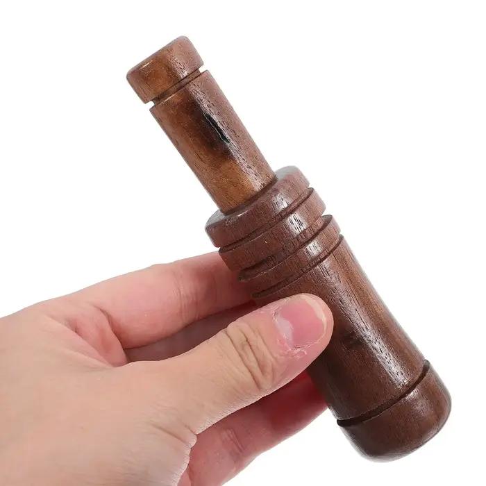 Sifflet appel canard bois réaliste pour chasse extérieure - Accessoire leurre faisan et corbeau chasseur