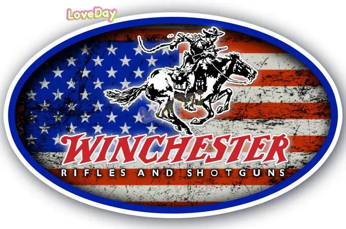 Mossberg Winchester fusils et fusils de chasse fabricant Logo autocollant drapeau américain boîte à outils casque vinyle autocollant décalcomanie