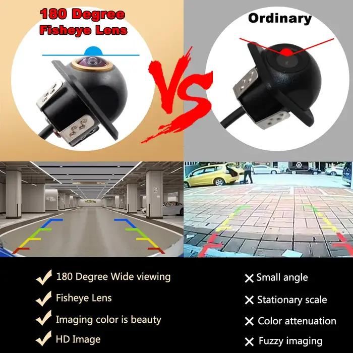Smartour AHD 180 degrés objectif Fisheye voiture arrière côté caméra de recul grand Angle caméra de