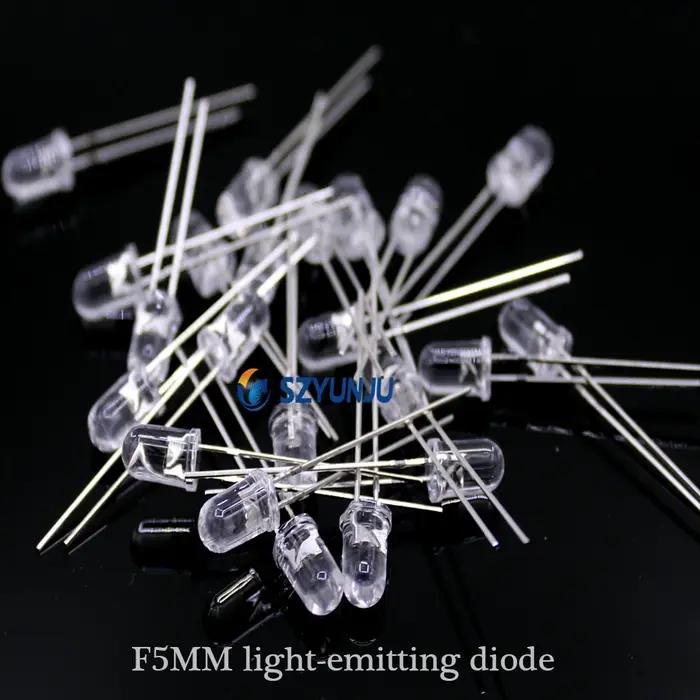 100 pièces Diode LED UV DIP 3mm 5mm Diodes clair UV 395nm LED Ultraviolet Kit de LED ultraviolette