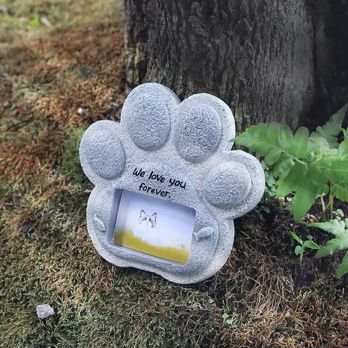 Pierre commémorative créative en résine simulée pour chiens et chats