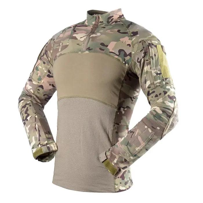 Airsoft Paintball chemises Multicam CP camouflage coton chemise tactique hommes armée militaire Combat T-Shirt vêtements de chasse résistant à l'usure