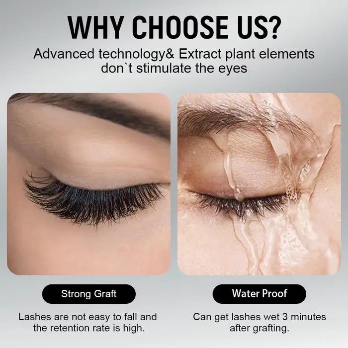 Colle à cils Gollee 0.5-1s séchage rapide, sans latex, 5ml, professionnelle, waterproof, pour extens