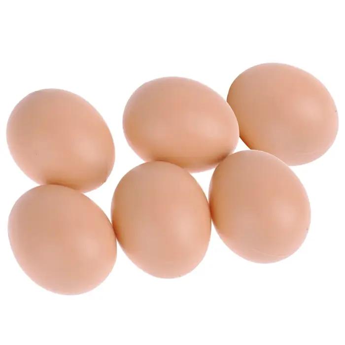 6/12 PIÈCES Œufs d'incubation de poule de Pâques, fausse reproduction de volailles, œufs artificiels en plastique, œufs à peindre soi-même, jouets éducatifs