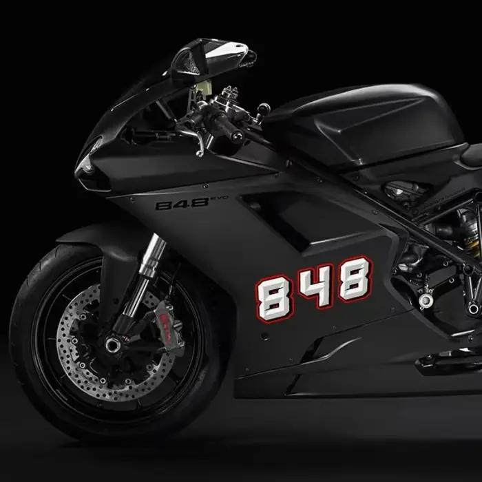Autocollant réfléchissant de numéro de moto 0-9, pour MotoGP Ducati Honda Yamaha Suzuki Aprilia, aut