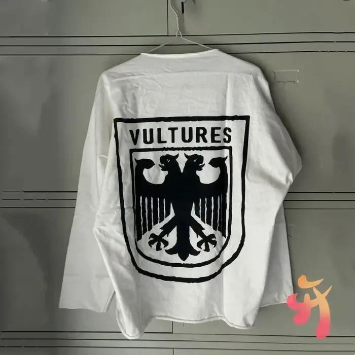 T-shirt homme imprimé tête d'aigle double style gothique coton PVD pour occasions décontractées été